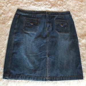 Venezia front-slit denim skirt, size 18